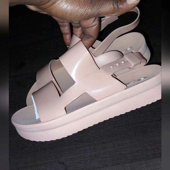 Slingback Platform Sandals - Nude sz 8 - Picture 4 of 10